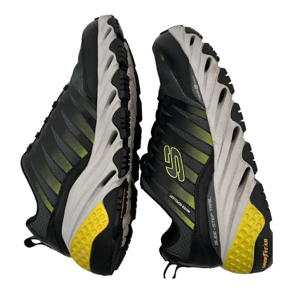 Skechers Glide-Step Trail Sneaker - Men's 8.5 Black Grey Memory Foam
